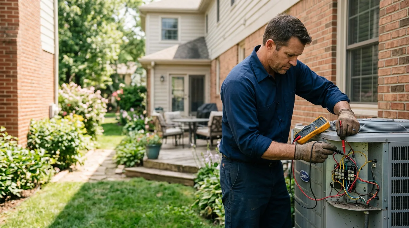 HVAC technician working near Wharncliffe, WV